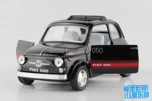 4 цвета 1:24 FIAT 500 сплав тянуть обратно литые игрушечные модели автомобиля для детей