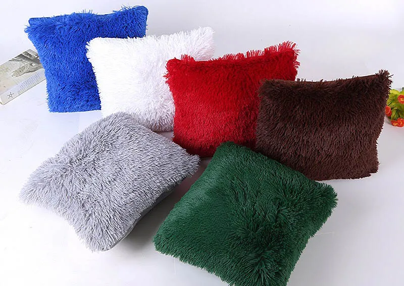 Меховой чехол для подушек, Плюшевые Чехлы для подушек, дивана, kussenhoes coussin, декоративные подушки, travesseiro cojines pilow