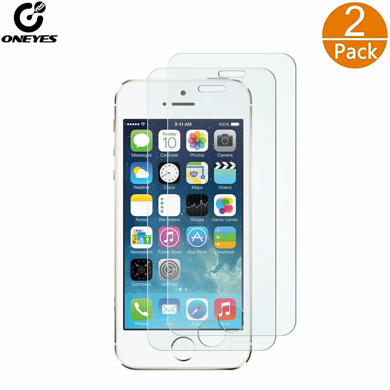 [2 упаковки] 2.5D Закаленное Защитное стекло для iphone 6 7 экрана 5 5S SE 6s 8 Plus X | Мобильные