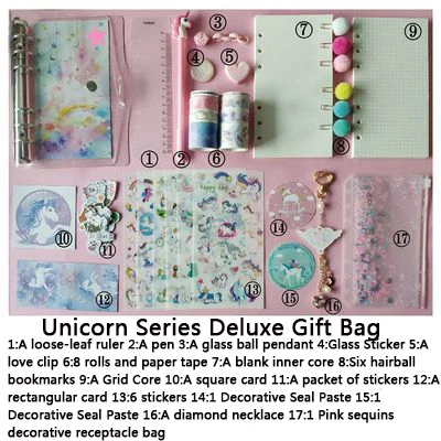 A5 Gift package C A6 Kawaii корейский ins милые путешественника принадлежности для ноутбуков школы ежемесячный недельный повестки дня Планировщик школьные канцелярские дневник подарок - Цвет: A5 Gift package C