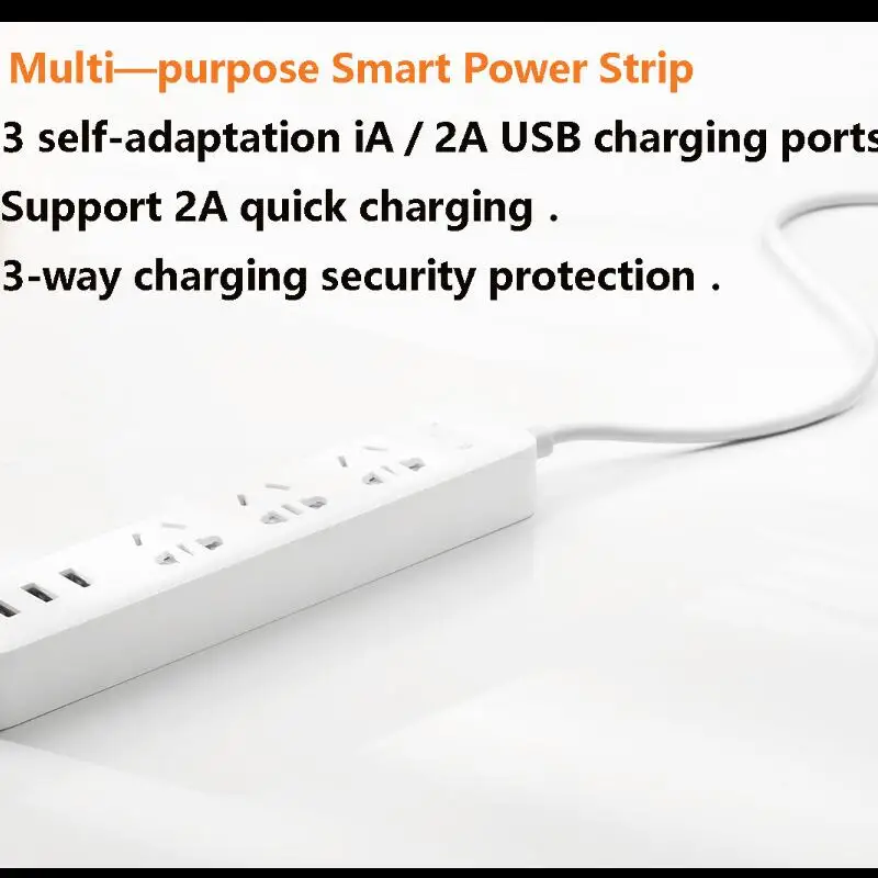 XiaoMi 3 USB порт быстрая зарядка 2.1A USB умная розетка мощность полосы зарядное устройство Портативный адаптер для телефона