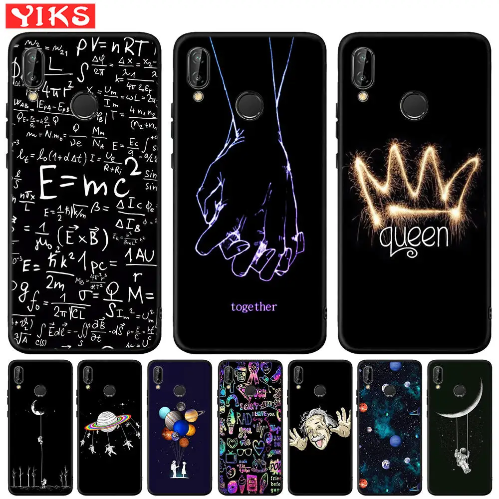 Чехол для телефона с узором для huawei mate 20 10 P30 P20 P10 P9 P8 Lite Pro P Smart Черный силиконовый чехол s Coque Fundas