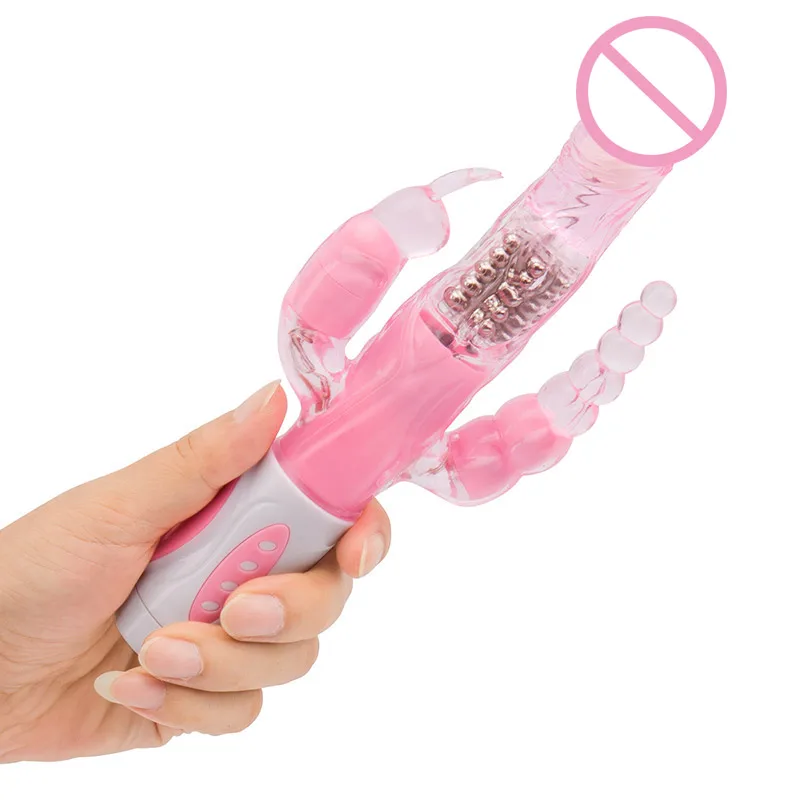 Эротический кролик тройного удовольствия Кролик вибратор точки G Клитор