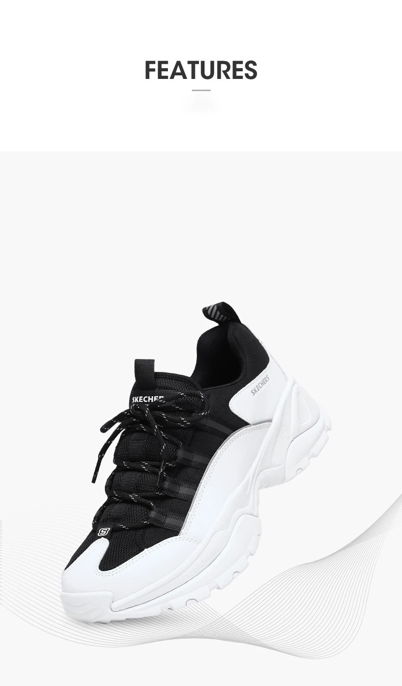 Skechers/Мужская обувь; D'lites; повседневная обувь на платформе; удобные брендовые Роскошные модные теннисные кроссовки; Masculino Adulto; 999120-BKW