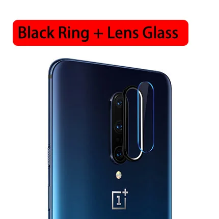 black lens glass Закаленное стекло для OnePlus 7 Pro 6T 6 защитная пленка для экрана для One Plus 7Pro 6T Защитная стеклянная крышка для объектива камеры Чехол - Цвет: black lens glass