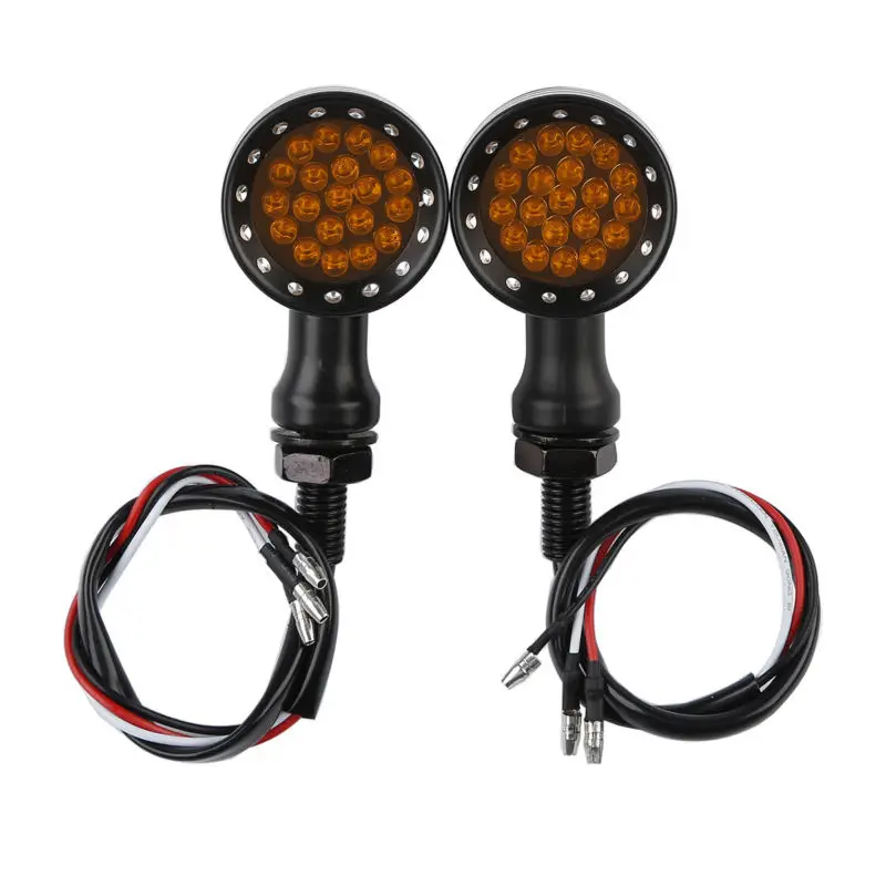 10 мм отверстие обтекателя Янтарный светодиодный индикатор поворота лампа для