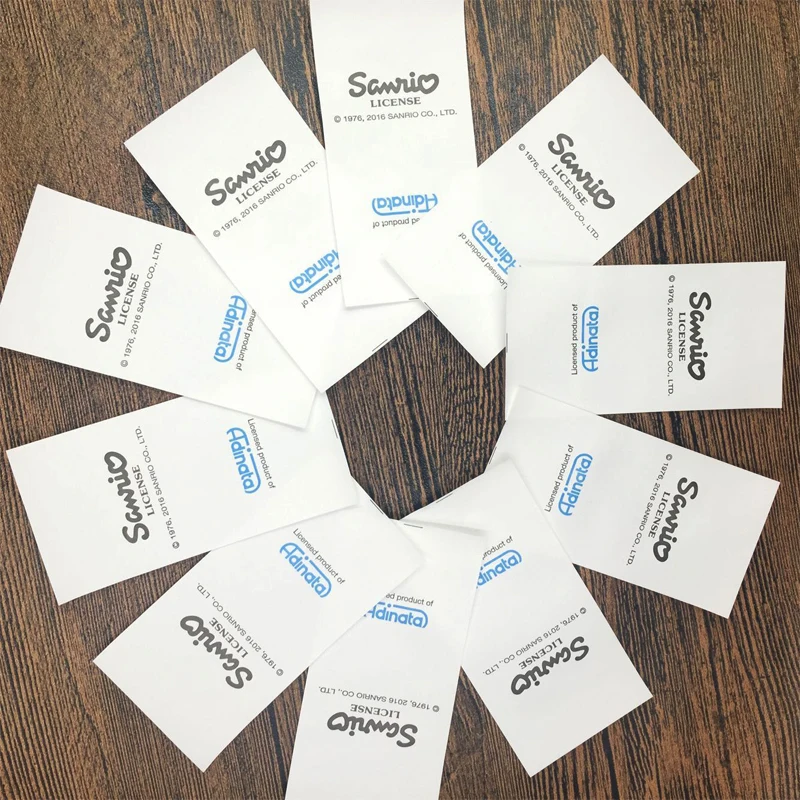 2 цвета Индивидуальные складные этикетки для ухода за одеждой с принтом бирка