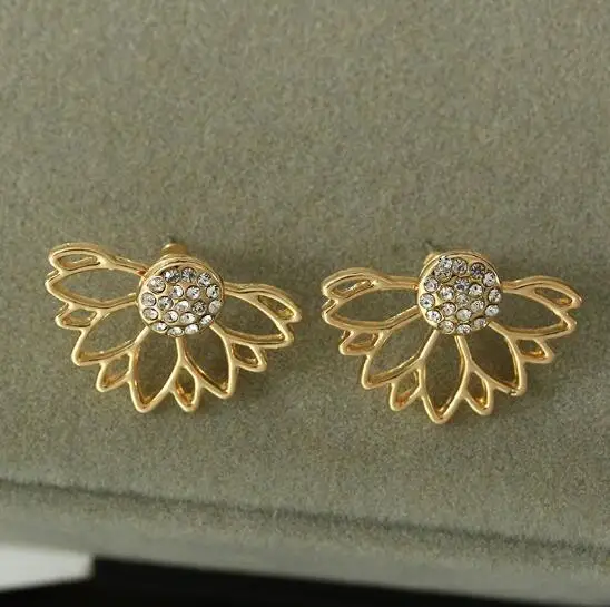 604 изысканные минималистичные серьги в форме цветка лотоса модные женские