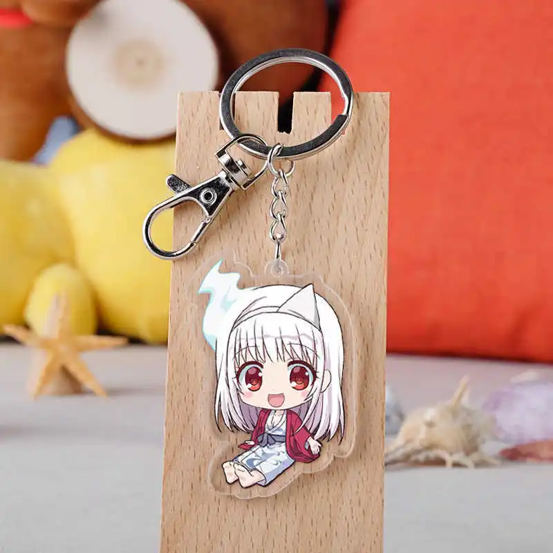 Аниме Yuragi sou no Yuuna san брелки акриловые Мультяшные фигурки автомобильные держатель