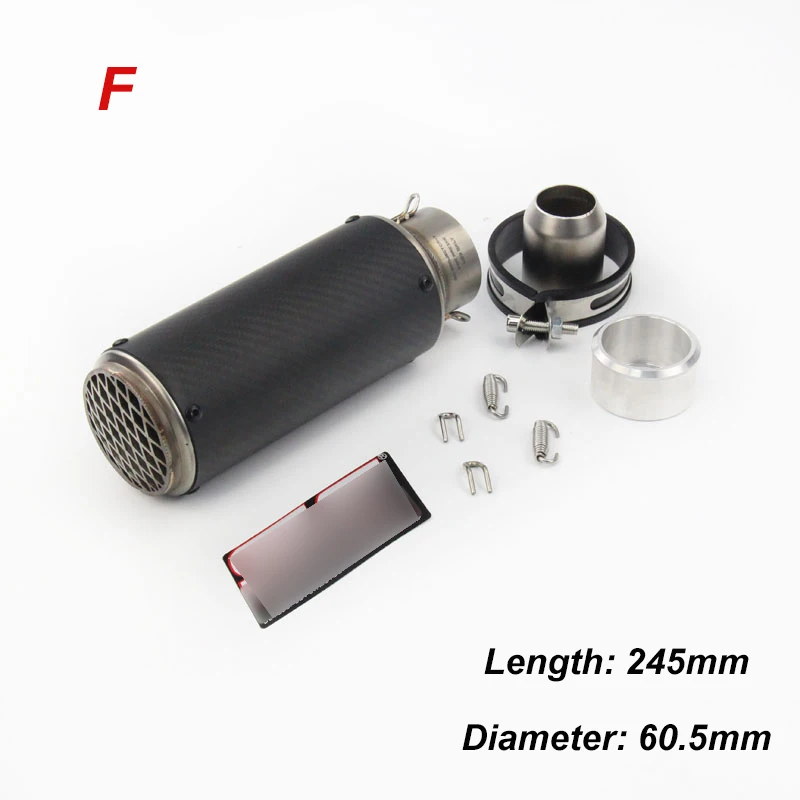 Универсальный мотоциклетный глушитель на выхлопную трубу хвостовой трубы из углеродного волокна трубы из нержавеющей стали слипоны R3 R25 R6 Ninja ZX6R ZX10R