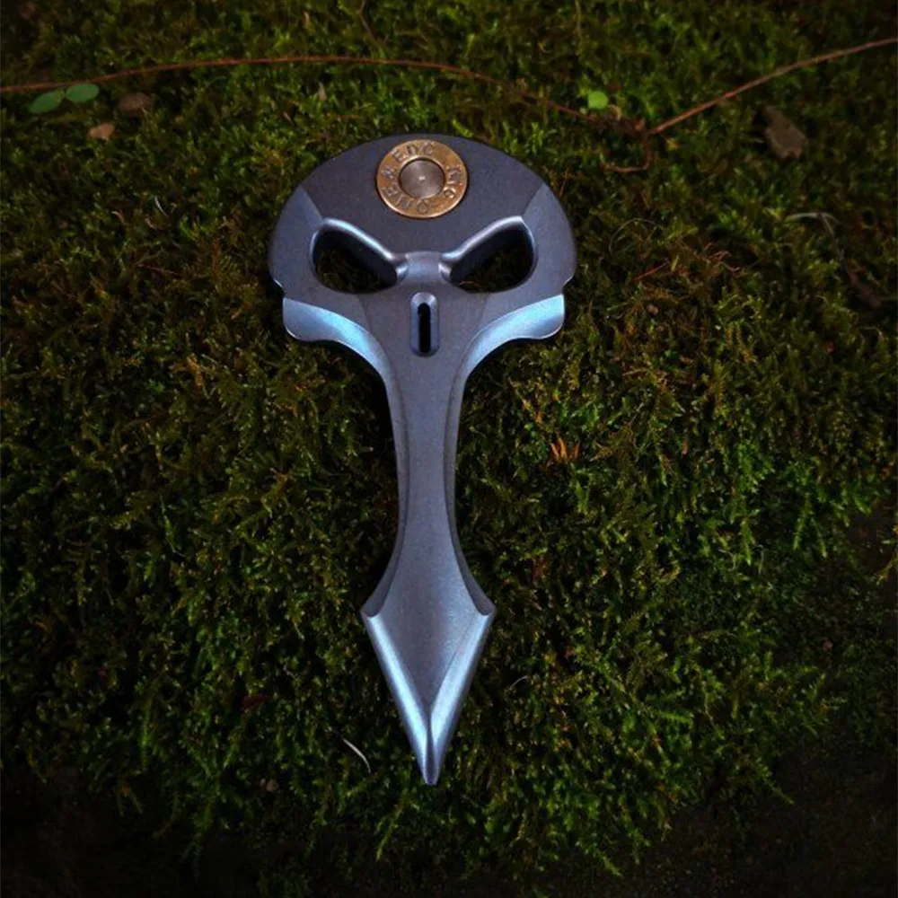 Титановый передаточный механизм череп зажим для денег EDC инструмент everydaycarry брелок инструмент Скелет выживания карманный многофункциональный инструмент