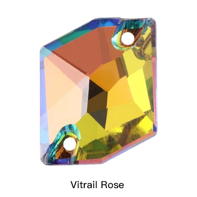 Vitrail Rose Инопланетное стекло, кристалл, плоская задняя сторона, пришитые Стразы Кнопки для аппликации, украшение, создание, женское платье, свадебные бусины, стразы, ремесло - Цвет: Vitrail Rose