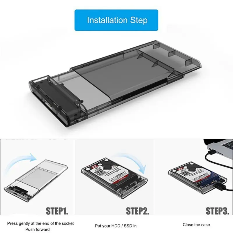 Внешний жесткий диск USB 3 0 для 2 5 дюйма 7 мм/9 мм HDD SSD Поддержка UASP кабели
