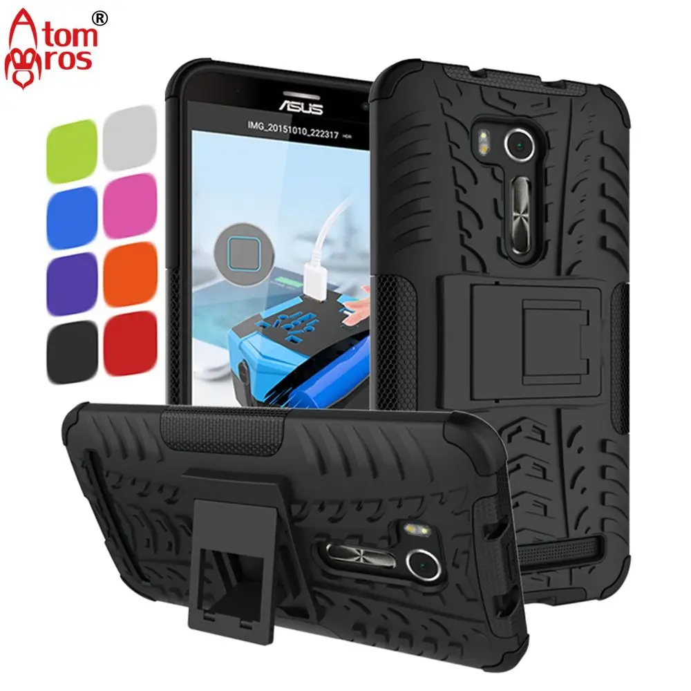 Гибридный Панцири Подставки противоударный жесткий чехол для Asus Zenfone Go ZB551KL Чехол