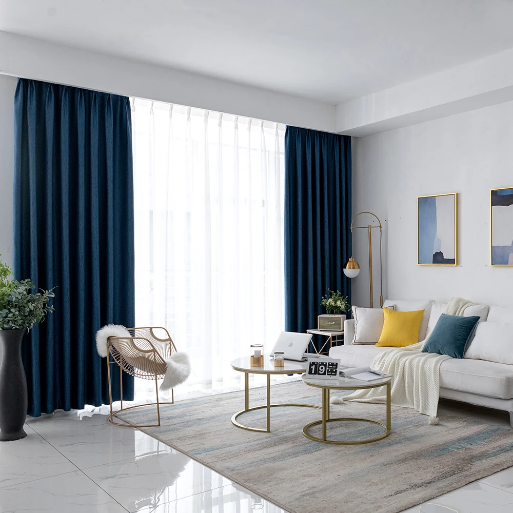 DSinterior 80%-90% затемнение плотные шторы блэкаут однотонные затемненные шторы для окна гостиной спальни под заказ