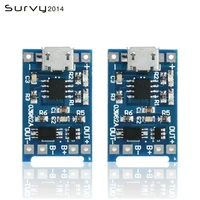 5pcs micro usb 5v 1a 18650 tp4056 lithium battery charger module charging board with protection dual functions