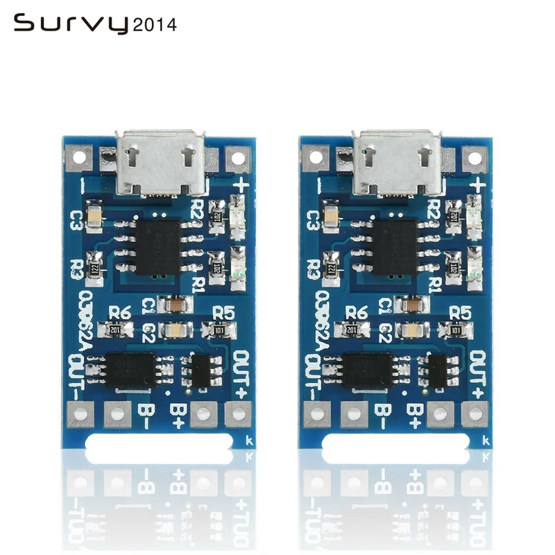 5 шт. Micro USB в 1A 18650 TP4056 модуль зарядного устройства литиевой батареи зарядная плата