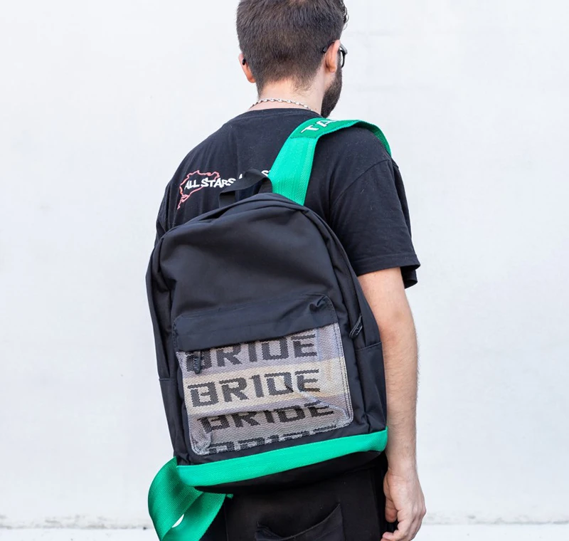 JDM СТИЛЬ гоночный тканевый ремень стиль Школьный рюкзак автомобильный холщовый