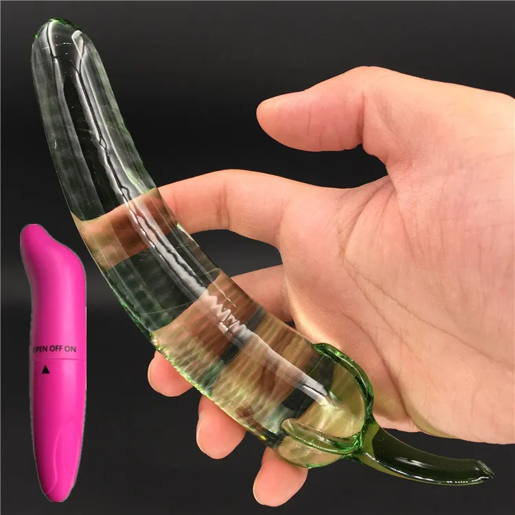 2 шт./лот вибратор и баклажаны Хрустальное стекло Анальная пробка для пениса секс