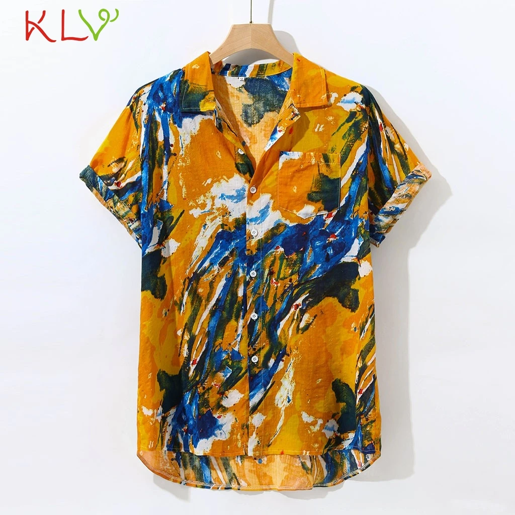 Рубашка кимоно мужская с коротким рукавом летняя 2019|Повседневные рубашки| |