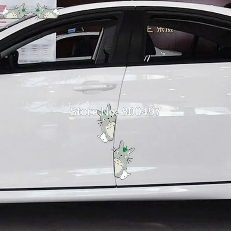 2 x новейших чехла для стайлинга автомобиля мультяшный Кот Тоторо наклейка на