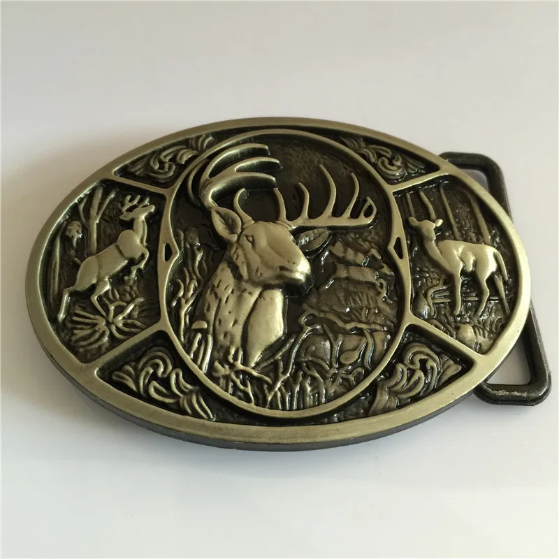 Retail Western Cowboy Belt Buckle With High Quality Oval Bronze Deer Metal Buckles for Mens Accessories 4cm Wide | Дом и сад
