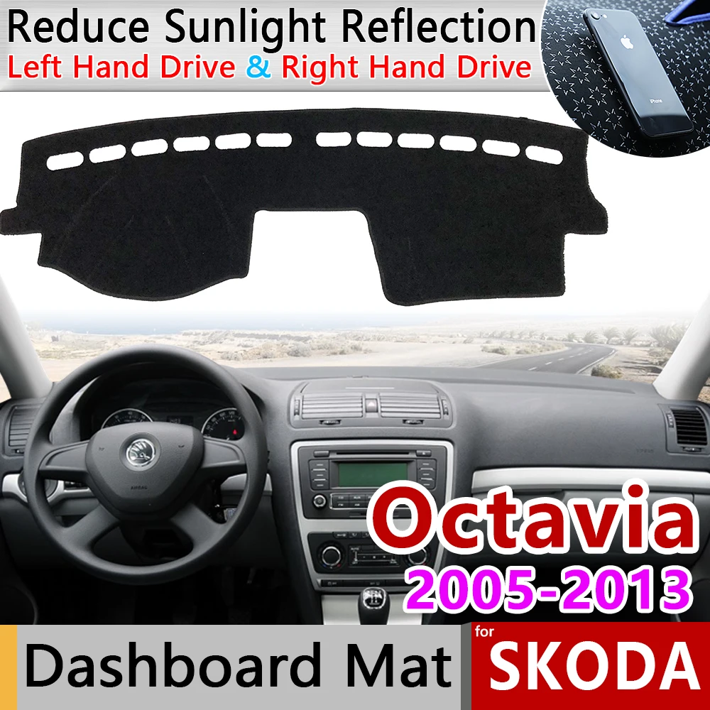 Для Skoda Octavia 2 A5 MK2 1Z 2005 ~ 2013 Противоскользящий коврик на приборную панель Зонт для