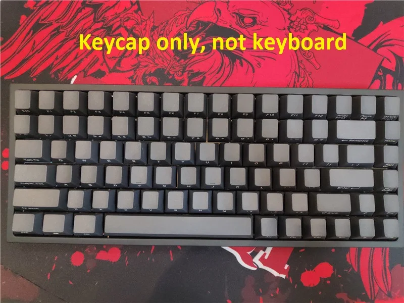 Full black sideprint Keycool 84 мини механическая клавиатура PBT keycap mini84 компактная игровая клавиатура с боковой печатью клавиши Ретро Dolch cherry mx - Цвет: Full black sideprint