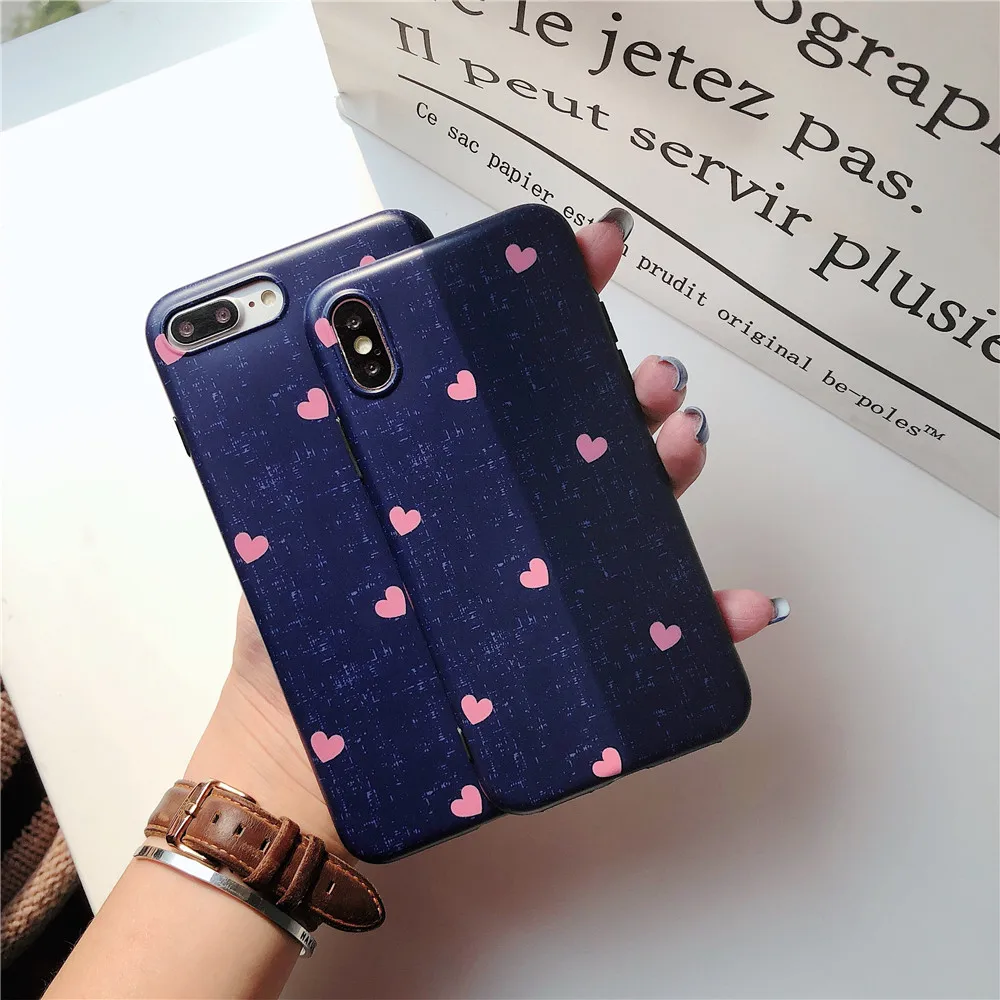 IMD мягкий чехол для телефона Iphone XS XR MAX Love Heart имитация ковбоя все включено X 8 7 6 6s Plus