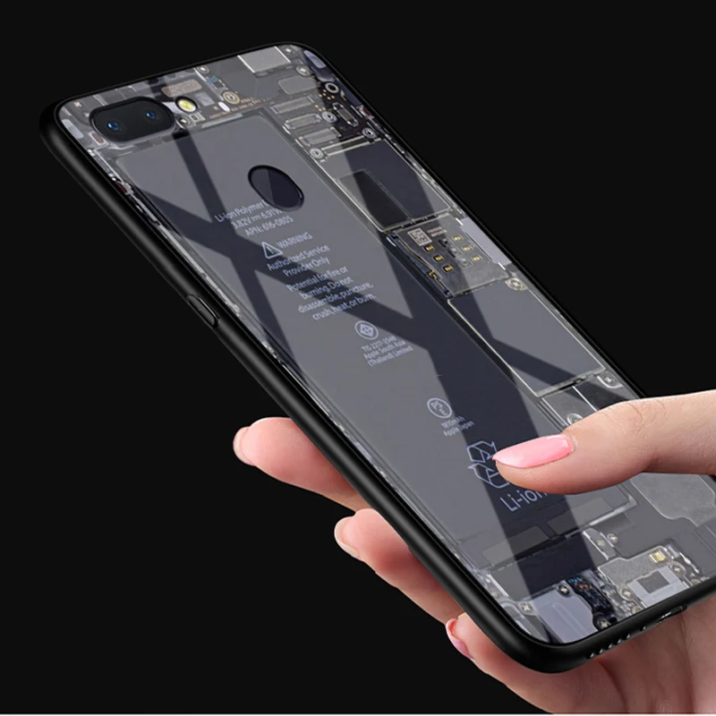 2 шт. Ретро Мультфильм закаленное Стекло чехол для OPPO R 11 s защитные чехлы S Чехол