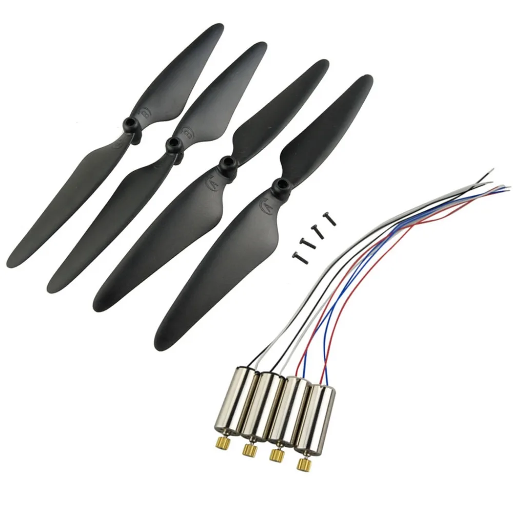 4 шт. Лопасти пропеллера + мотор (с металлической шестерней) для Hubsan X4 H502S H502E H216A