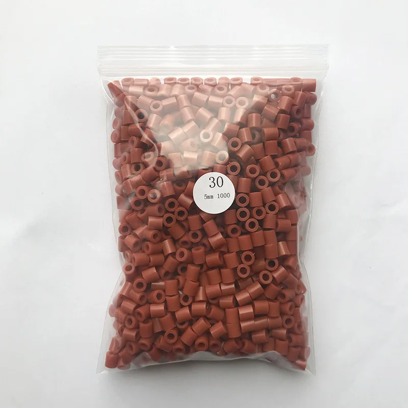 Brown Color 30 1000 Beads/Bag 5mm Perler Artkal Beads 37 Colors Available Material Bag DIY Cartoon Making Tube Colorful Beads Educational Toys - Цвет: Brown Color 30