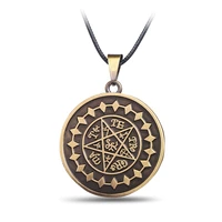 12pcslot cosplay black butler jewelry necklace pendant bronze alloy charm necklaces rope chain mens accessories