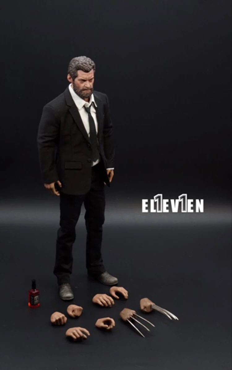 Полный комплект фигурка Eleven 1/6 масштаб Логан Росомаха 3,0 Хью Джекман, Uncle Wolf, пожилая версия W, когти, руки, тело, набор одежды, коробка