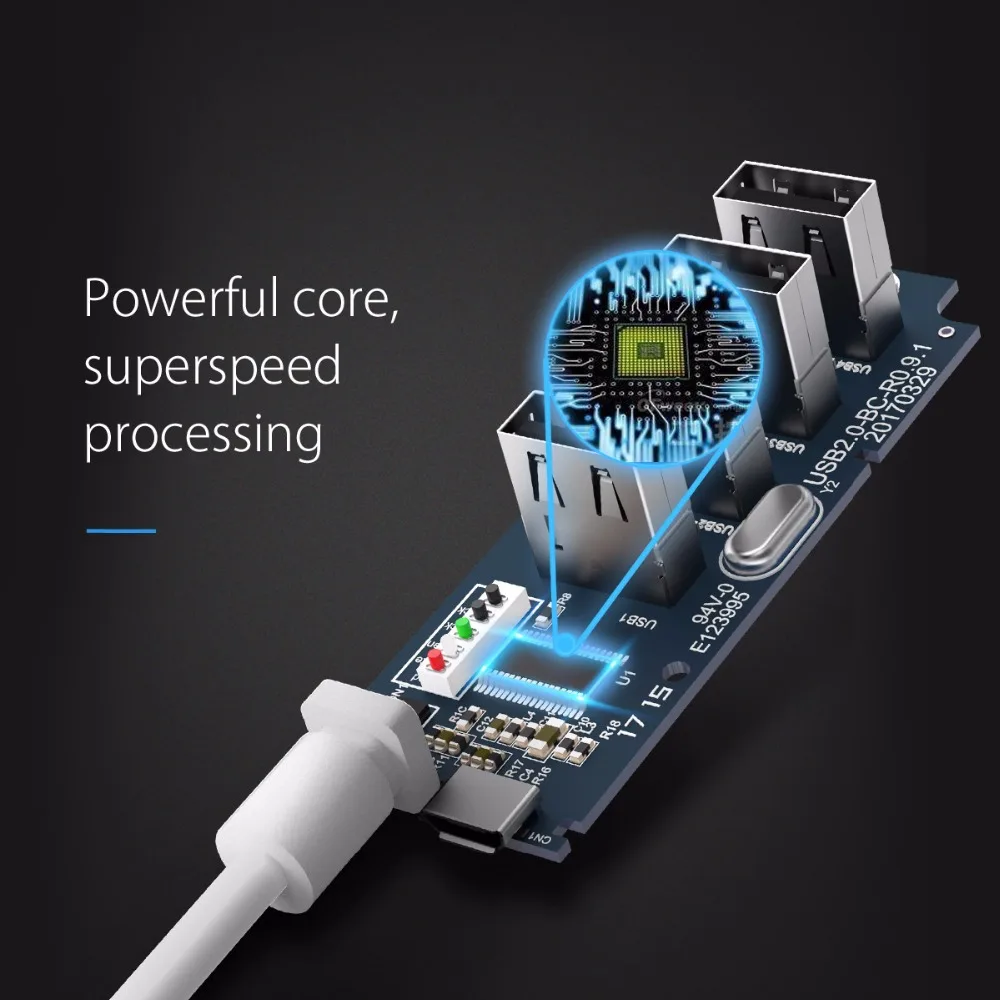 ORICO 4 Ports USB2.0 HUB Desktop Support OTG Function Attach Design Reserved MicroB Power Supply Port USB | Компьютеры и офис