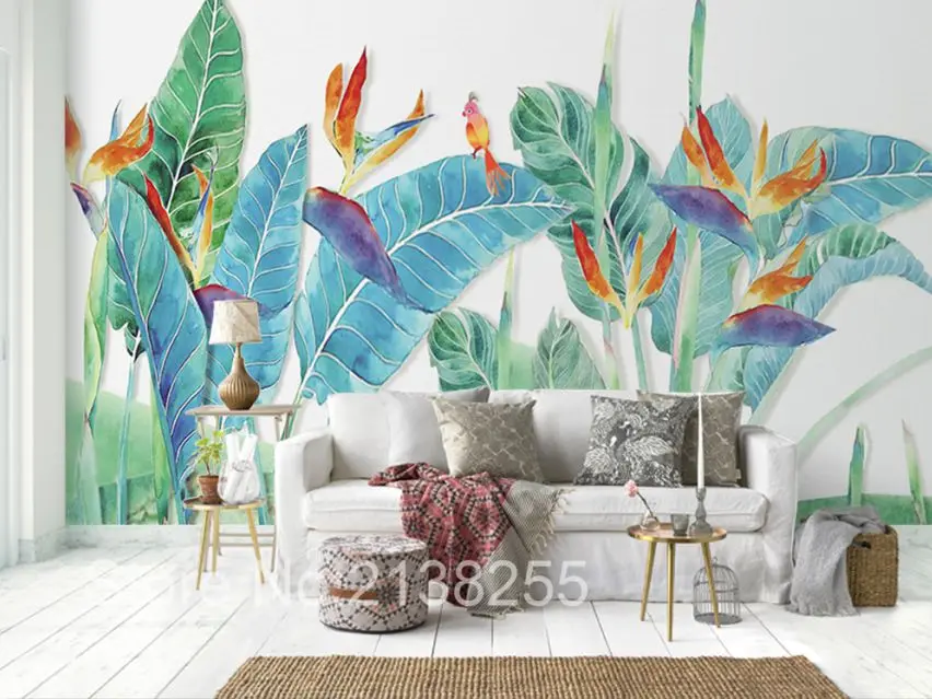 Пользовательские 3d настенные фрески обои Лотос гостиная кровать домашний Декор