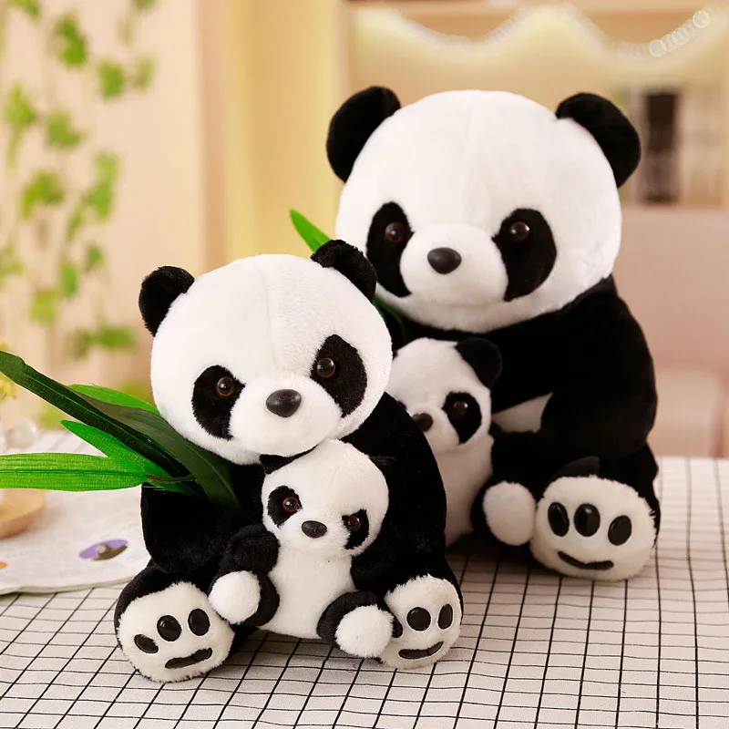 Pandas Мягкая кукла с бамбуковой милой пандой для мамы и сына милая плюшевая игрушки