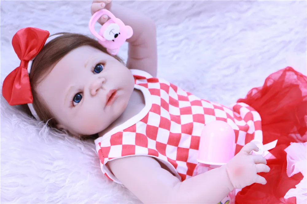 Кукла реборн детская силиконовая игрушка для детей полноразмерная младенец с