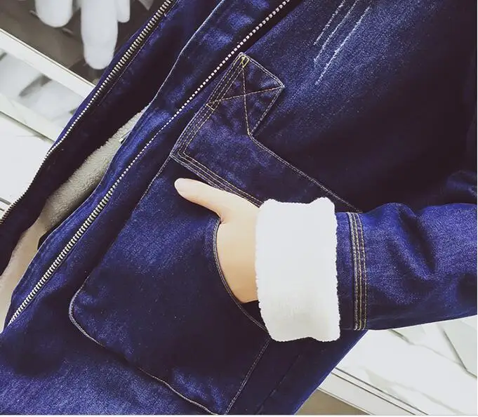 Новинка 2016 модное зимнее пальто куртка для женщин повседневное джинсовое