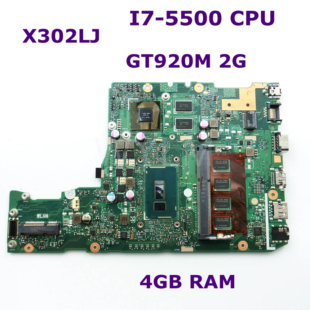 Материнская плата X302LJ MAIN_BD._ 4G/I7 5500U/AS GT920M V2G 90NB07V0 R00020 для ASUS X302L X302LA материнская