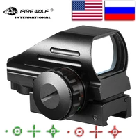 tactical reflex redgreen laser 4 reticle holographic projected red dot sight scope airgun sight hunting 11mm20mm rail mount ak