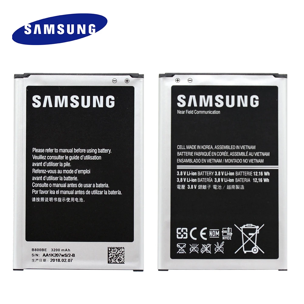 

B800BU B800BC B800BE For Samsung Galaxy Note 3 Battery 100% Original Replacement NFC N9006 N9005 N9000 3200mah + Fast Shipping
