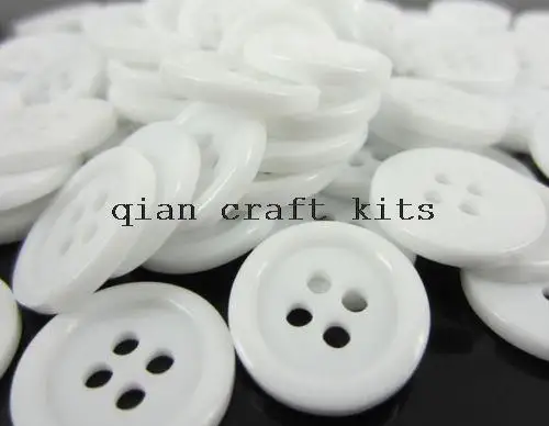 

1000pcs White round Resin Sewing Buttons Scrapbooking -15mm edged 4 holes smooth touch