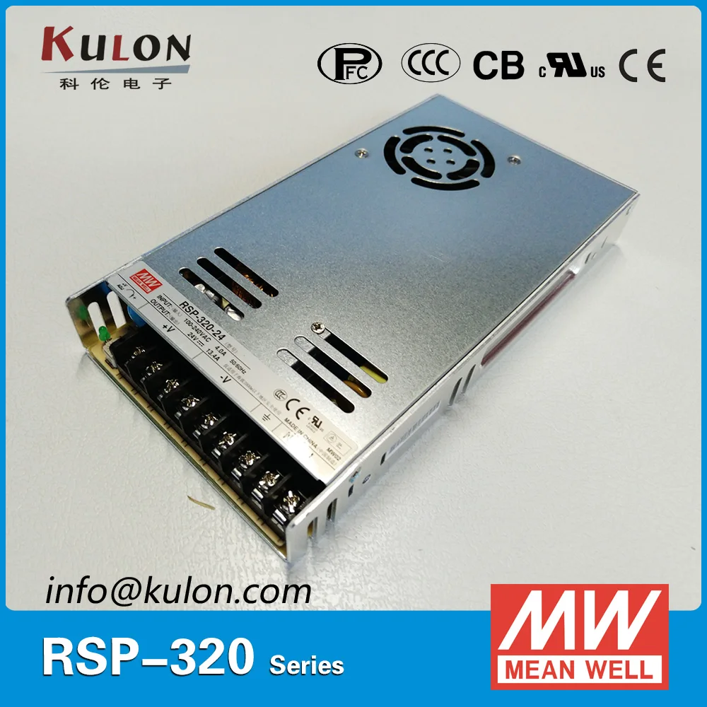 Оригинальный бренд MEAN WELL представляет RSP-320-5 300W 60A 5V meanwell Питание с функцией PFC |