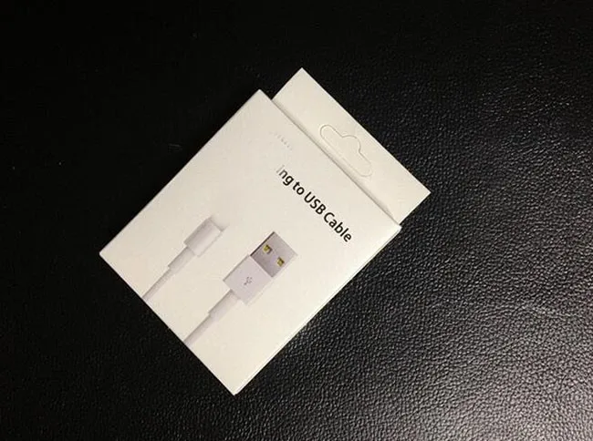 100 шт./лот,, хорошее качество, пустая розничная упаковка, коробка для iphone 7, 6, 5, 5S, 5c, 6 plus, 8 pin, IOS 9,3, USB кабель для передачи данных