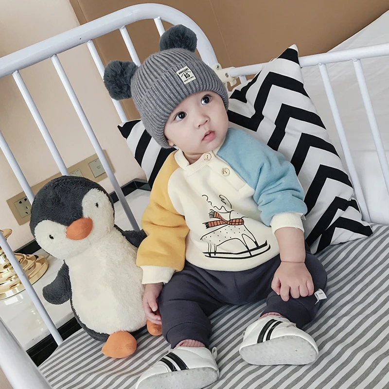 Lemonmiyu/зимние толстовки со смешным рисунком для маленьких девочек Кашемировые