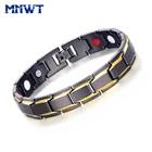 Высококачественный Здоровый Магнитный Браслет MNWT для мужчин и женщин, браслет из нержавеющей стали, Яркие Браслеты, подарок для любителей