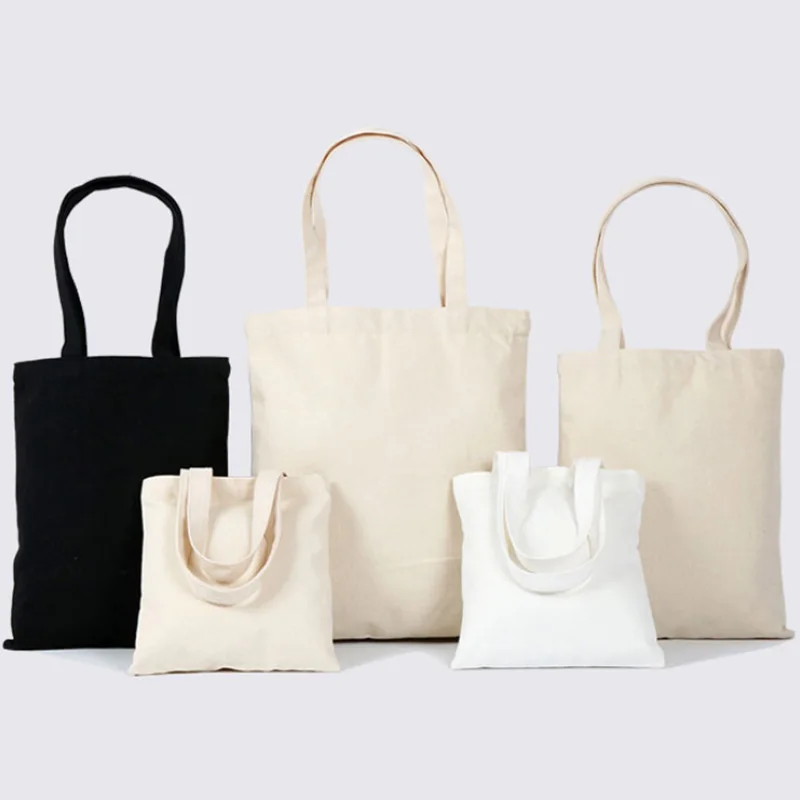 

1piece Cotton Bag Travel Packaging Foldable Shopping Reusable Cloth bags Washing Laundry Carrier MOQ 100pcs To Customize Logo