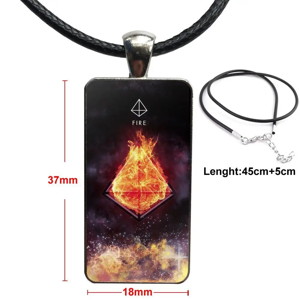 Женское ожерелье с подвеской в виде кабошона прямоугольное модное вечерние