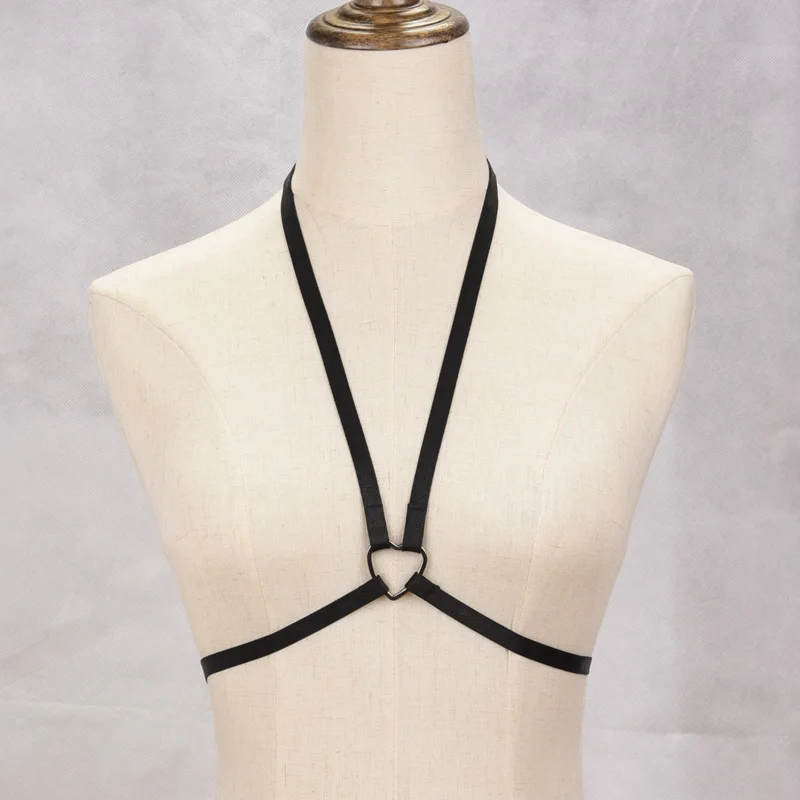 Черный бюстгальтер-чокер JLX. На бретелях с регулируемой задней частью V-образным